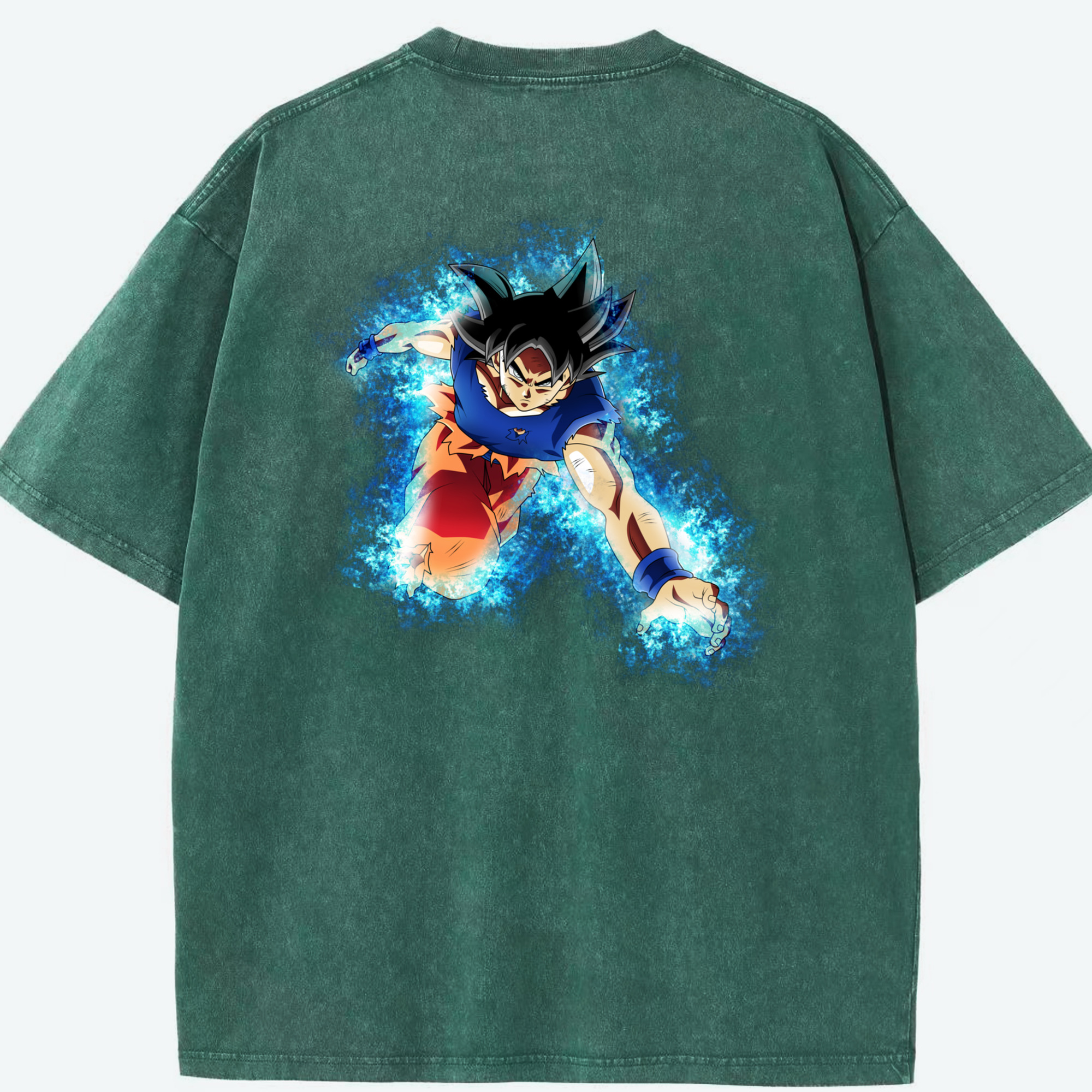 （画像用） ドラゴンボール 孫悟空（そん ごくう）Son Goku カカロット DRAGON BALL Kakarotto 綿100% ヴィンテージ風 半袖Tシャツ（背面プリント）